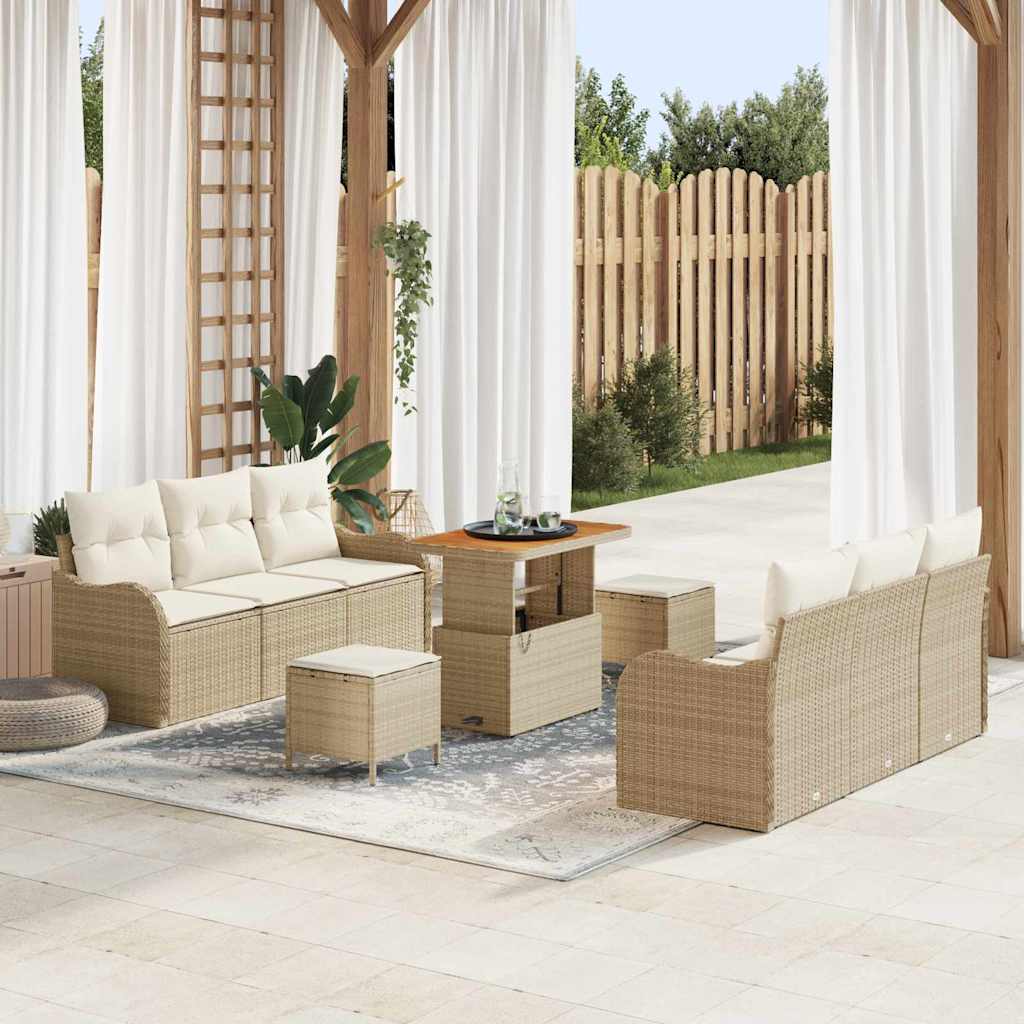Tuin Sofa Set 9 Pcs Poly Rattan