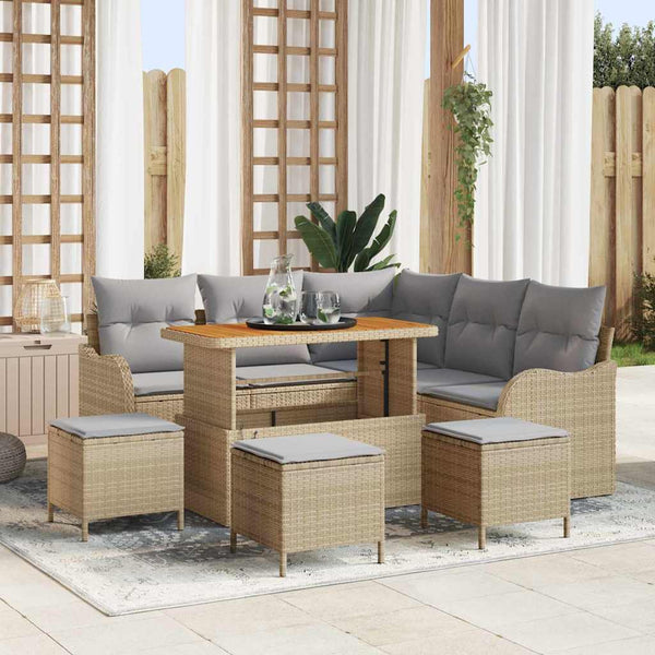 Tuin Sofa Set 8 Pcs Poly Rattan