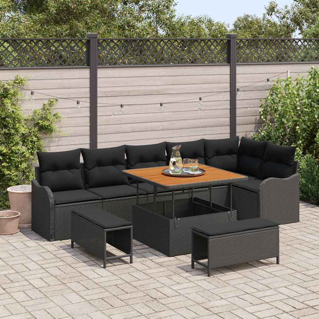 Tuin Sofa Set 9 Pcs Poly Rattan