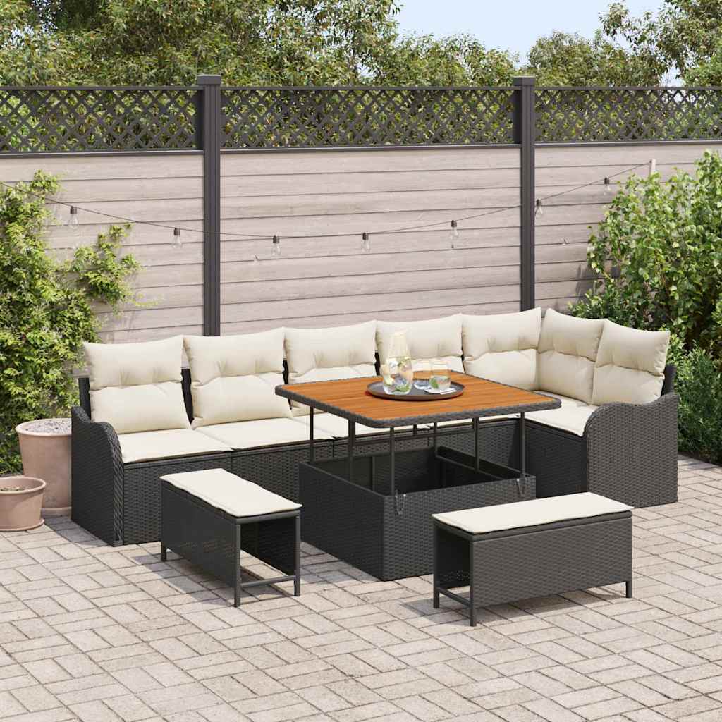 Tuin Sofa Set 9 Pcs Poly Rattan