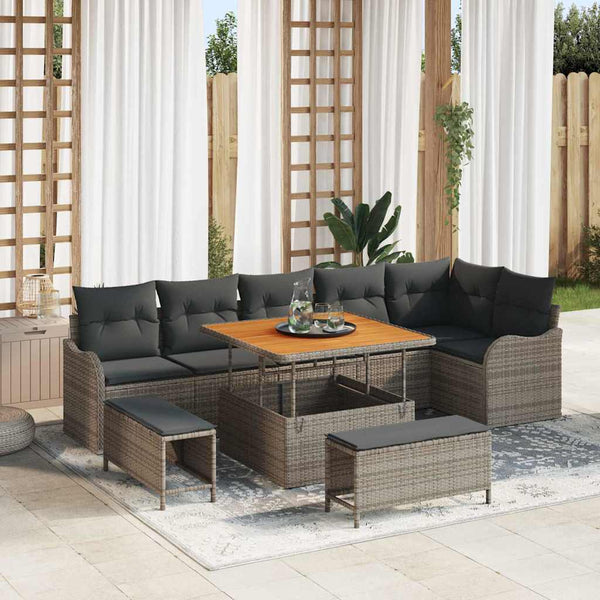 Tuin Sofa Set 9 Pcs Poly Rattan
