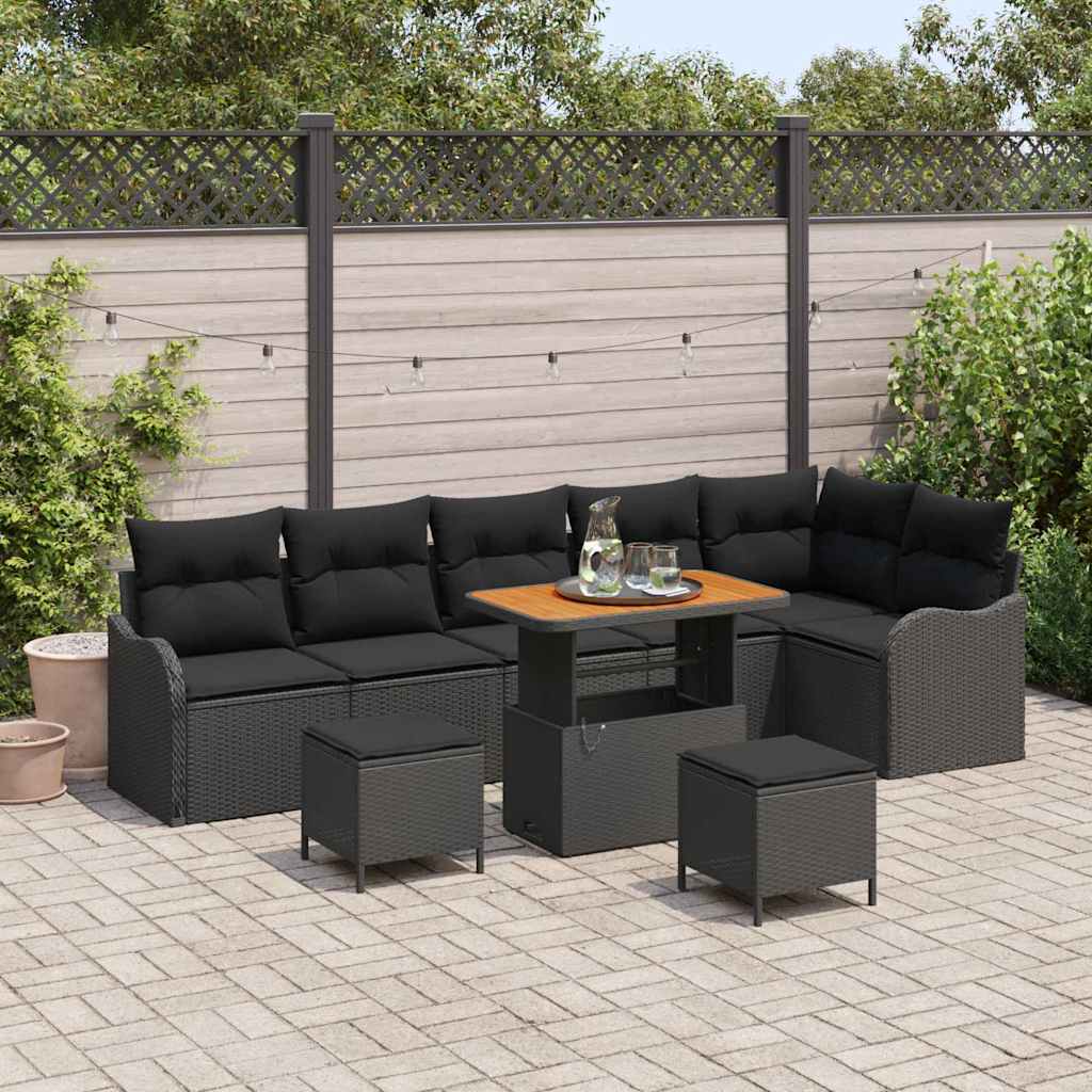Tuin Sofa Set 9 Pcs Poly Rattan