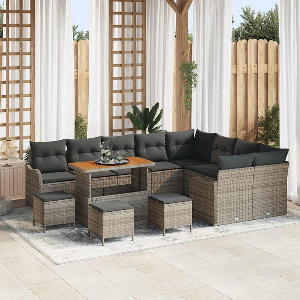 Tuin Sofa Set 12 Pcs Poly Rattan