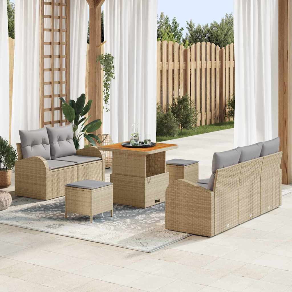 Tuin Sofa Set 8 Pcs Poly Rattan