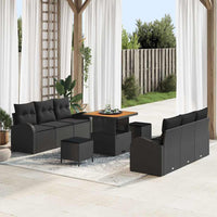 Tuin Sofa Set Met Kussen 9 Pcs Poly Riet