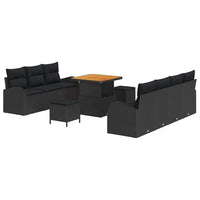 Tuin Sofa Set Met Kussen 10 Pcs Poly Riet