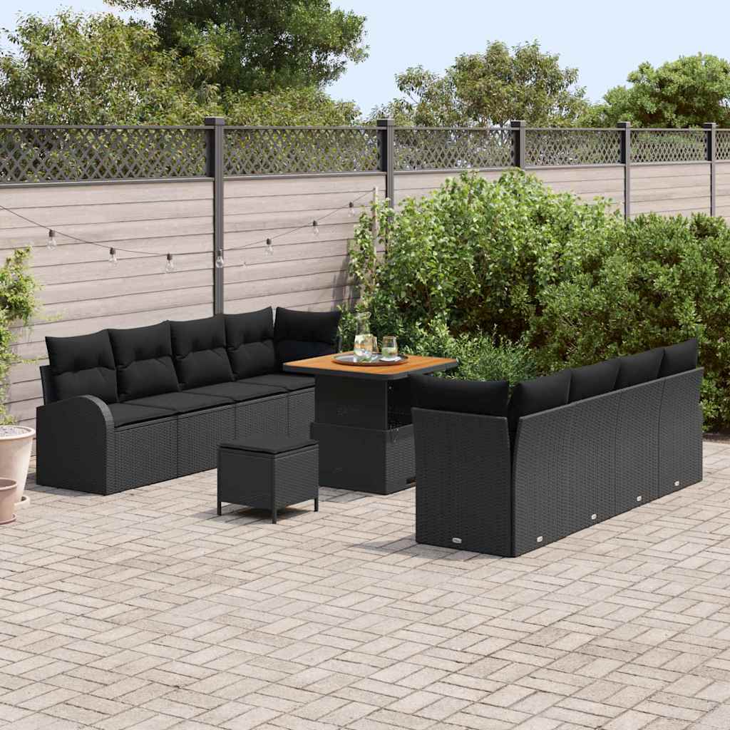Tuin Sofa Set Met Kussen 11 Pcs Poly Riet