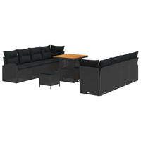 Tuin Sofa Set Met Kussen 11 Pcs Poly Riet
