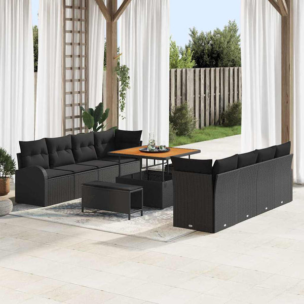 Tuin Sofa Set Met Kussen 11 Pcs Poly Riet