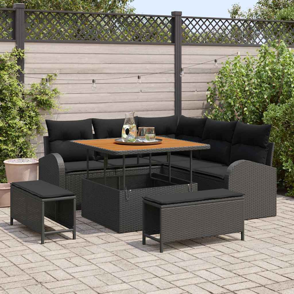 Tuin Sofa Set Met Kussen 8 Pcs Poly Riet