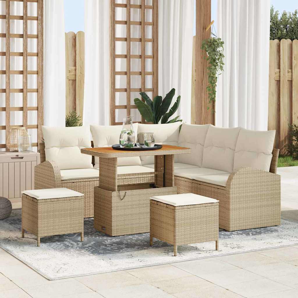 Tuin Sofa Set Met Kussen 8 Pcs Poly Riet