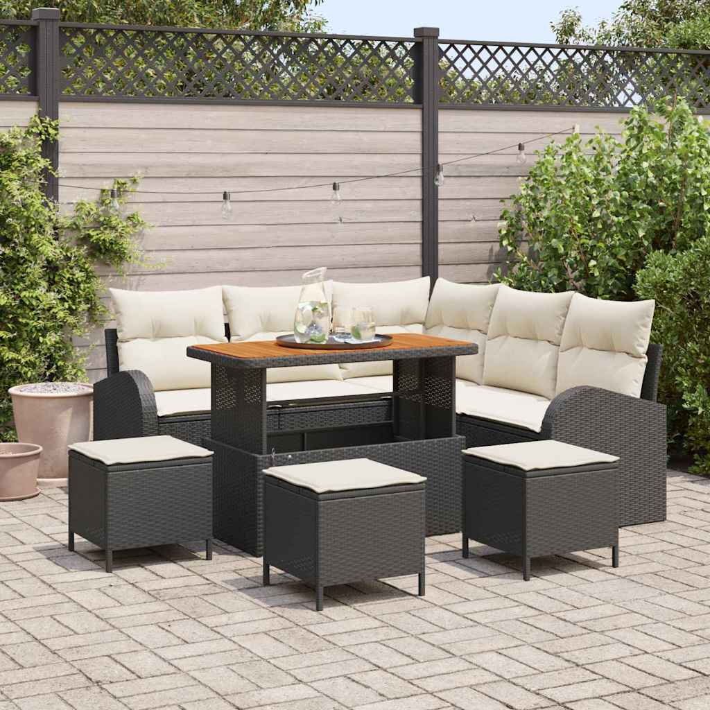 Tuin Sofa Set Met Kussen 8 Pcs Poly Riet