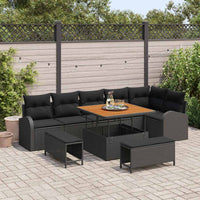 Tuin Sofa Set Met Kussen 9 Pcs Poly Riet
