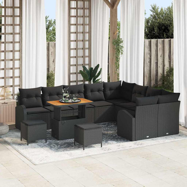 Tuin Sofa Set Met Kussen 12 Pcs Poly Riet