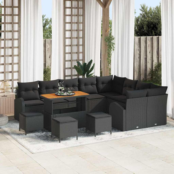Tuin Sofa Set Met Kussen 12 Pcs Poly Riet