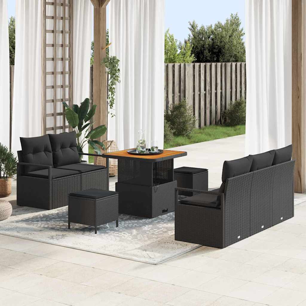 Tuin Sofa Set Met Kussen 8 Pcs Poly Riet