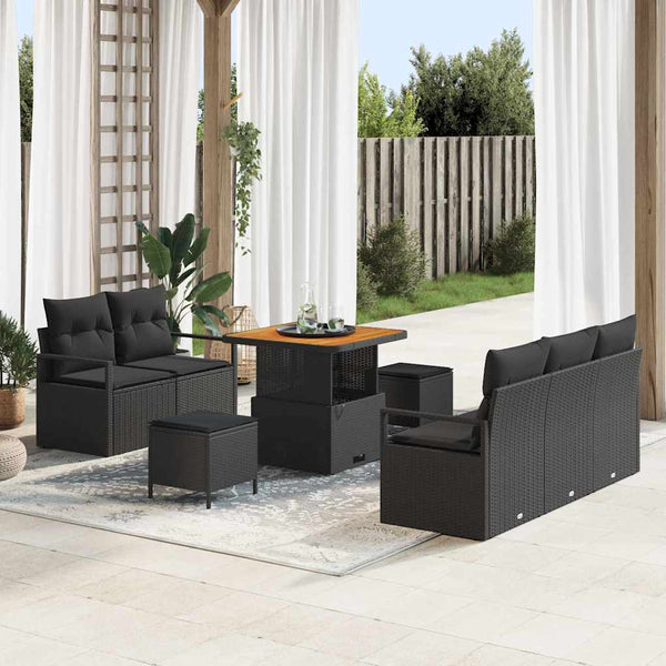 Tuin Sofa Set Met Kussen 8 Pcs Poly Riet