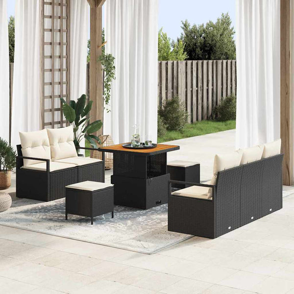 Tuin Sofa Set Met Kussen 8 Pcs Poly Riet