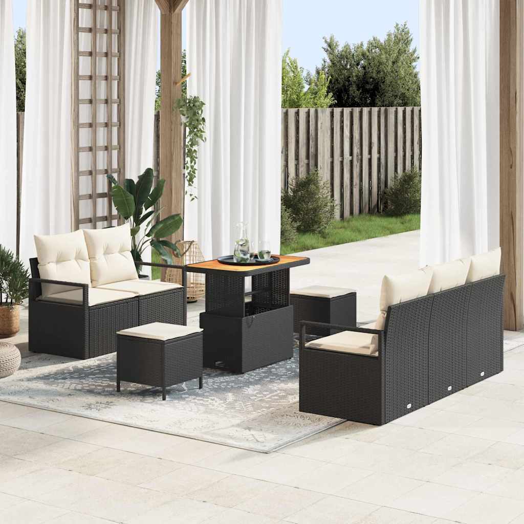 Tuin Sofa Set Met Kussen 8 Pcs Poly Riet