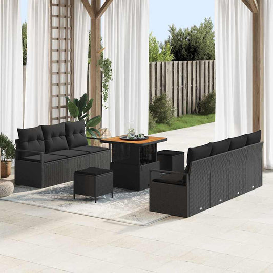 Tuin Sofa Set Met Kussen 10 Pcs Poly Riet