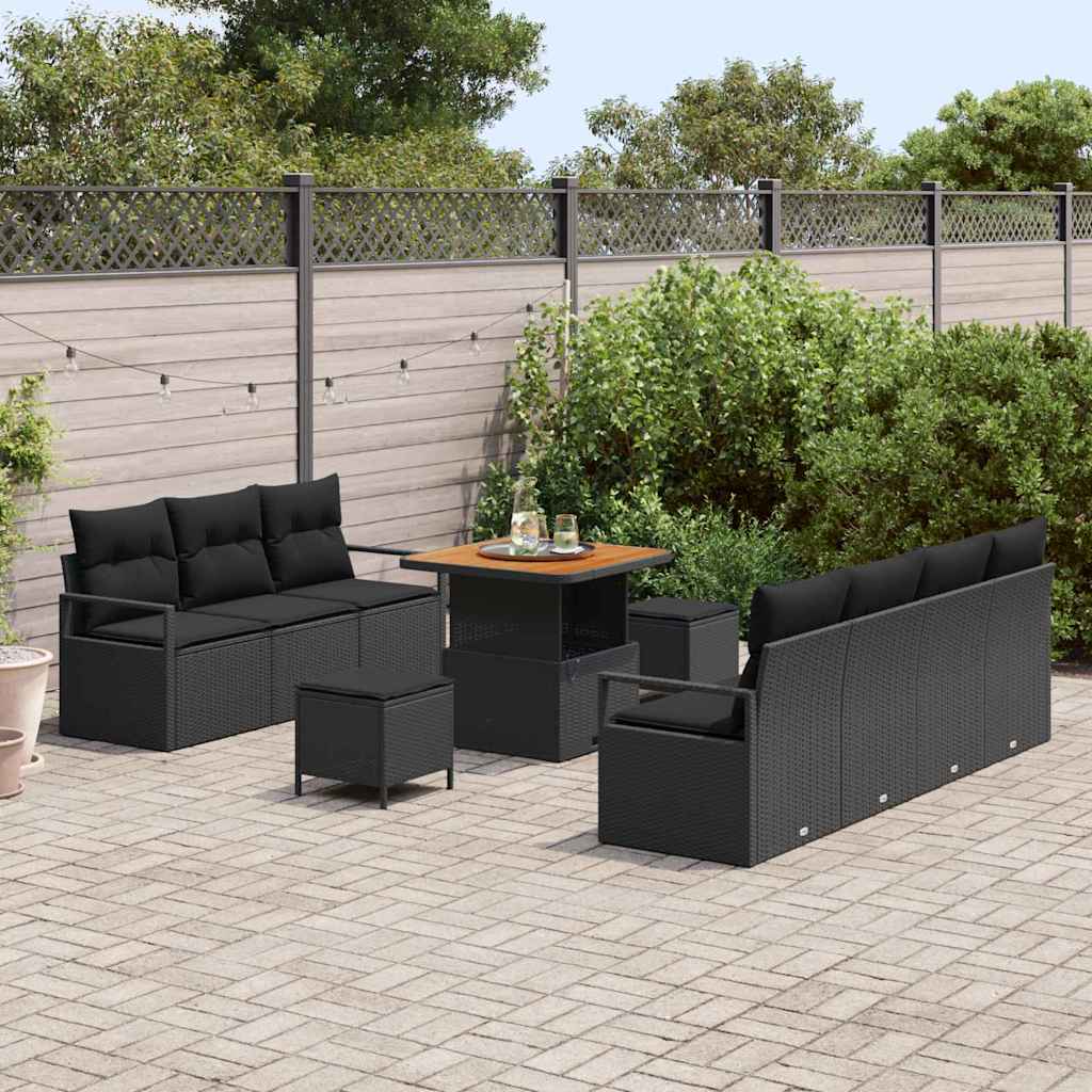 Tuin Sofa Set Met Kussen 10 Pcs Poly Riet