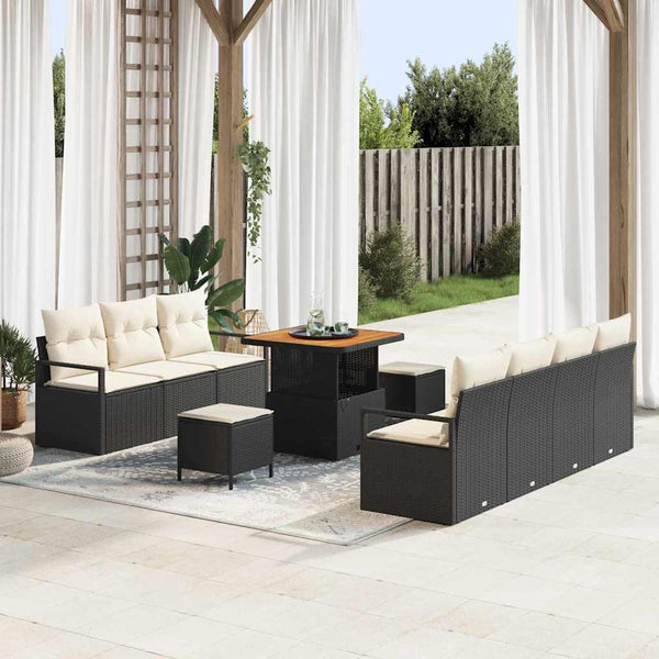 Tuin Sofa Set Met Kussen 10 Pcs Poly Riet