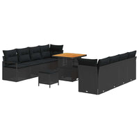 Tuin Sofa Set Met Kussen 11 Pcs Poly Riet