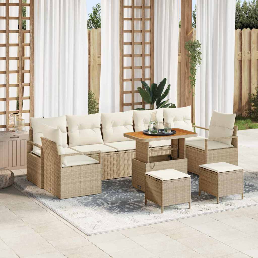 Tuin Sofa Set Met Opslag 10 Pcs Poly Riet