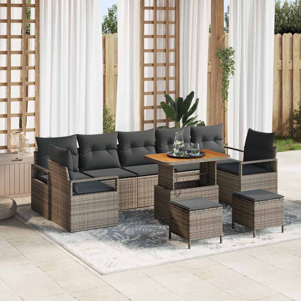 Tuin Sofa Set Met Opslag 10 Pcs Poly Riet
