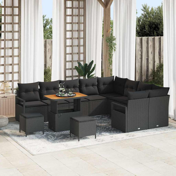 Tuin Sofa Set Met Kussen 12 Pcs Poly Riet