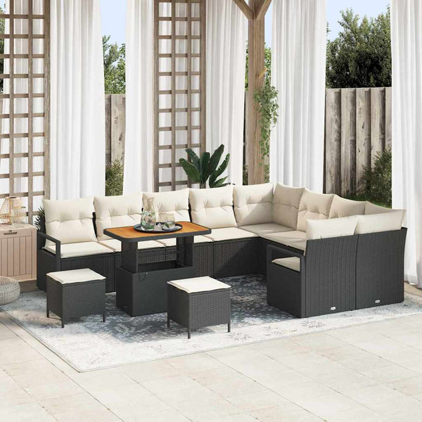 Tuin Sofa Set Met Kussen 12 Pcs Poly Riet