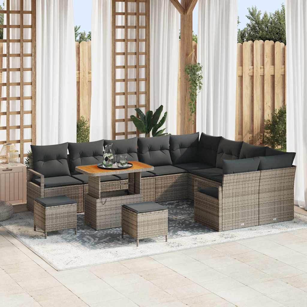 Tuin Sofa Set Met Kussen 12 Pcs Poly Riet
