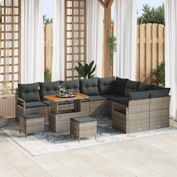 Tuin Sofa Set Met Kussen 12 Pcs Poly Riet