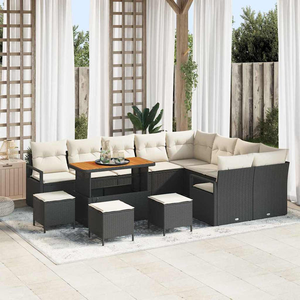 Tuin Sofa Set Met Kussen 12 Pcs Poly Riet