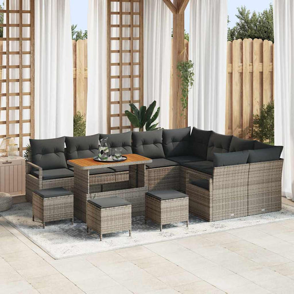 Tuin Sofa Set Met Kussen 12 Pcs Poly Riet