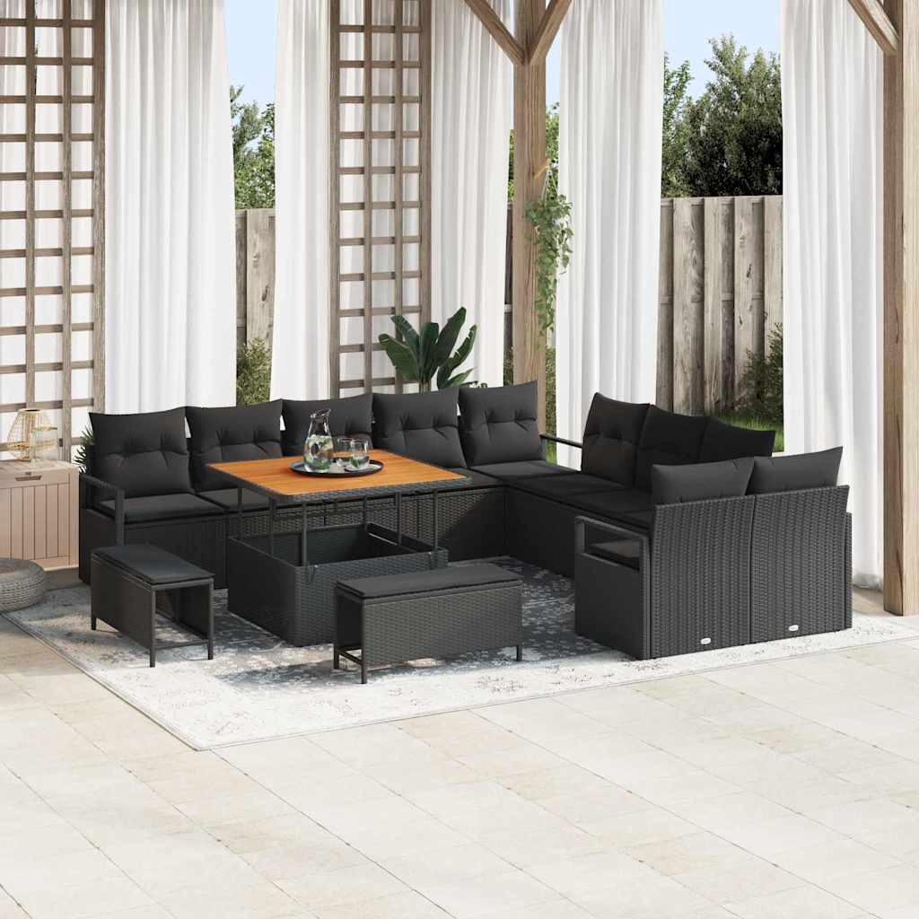 Tuin Sofa Set Met Kussen 13 Pcs Poly Riet