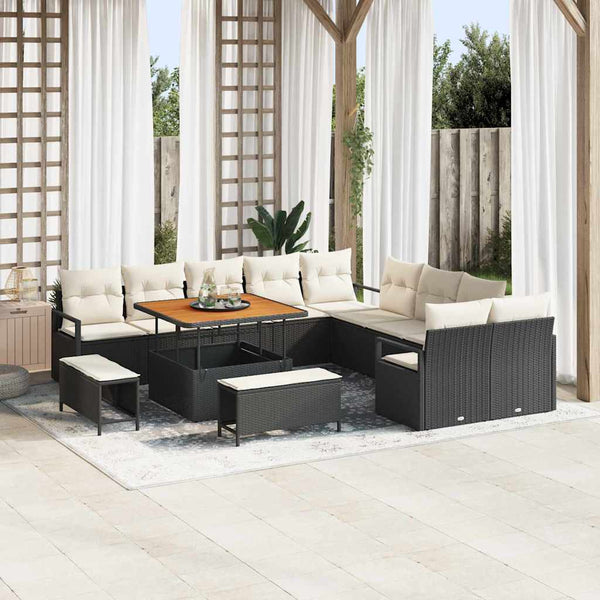 Tuin Sofa Set Met Kussen 13 Pcs Poly Riet