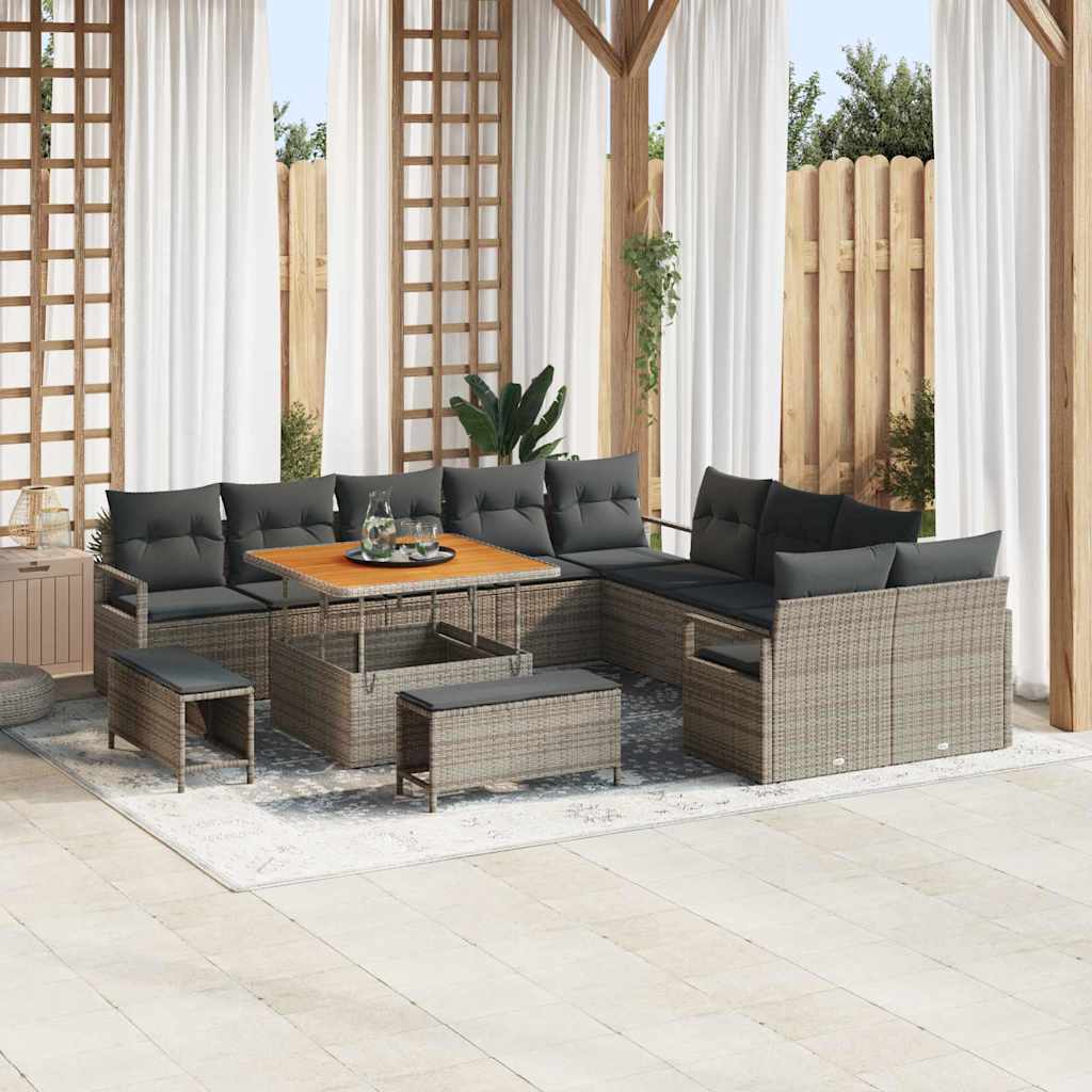 Tuin Sofa Set Met Kussen 13 Pcs Poly Riet