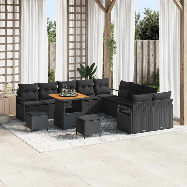 Tuin Sofa Set Met Kussen 13 Pcs Poly Riet