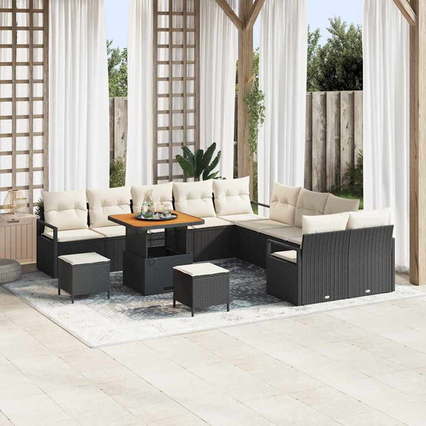 Tuin Sofa Set Met Kussen 13 Pcs Poly Riet