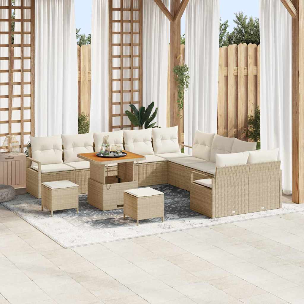 Tuin Sofa Set Met Kussen 13 Pcs Poly Riet