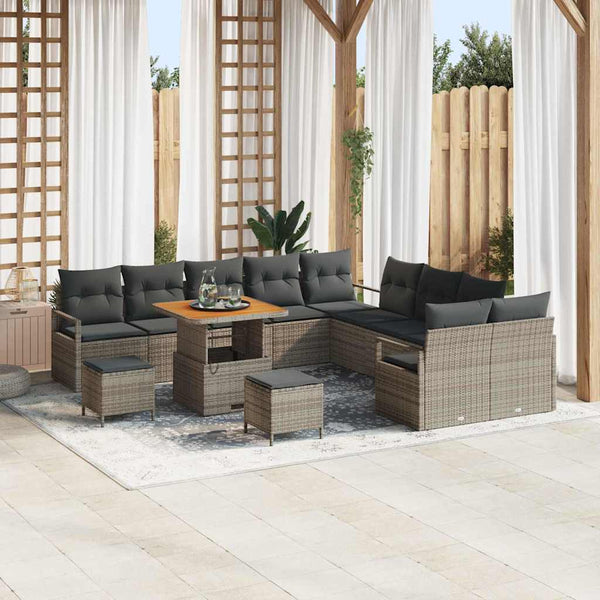 Tuin Sofa Set Met Kussen 13 Pcs Poly Riet