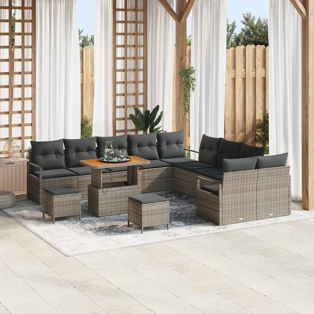 Tuin Sofa Set Met Kussen 13 Pcs Poly Riet