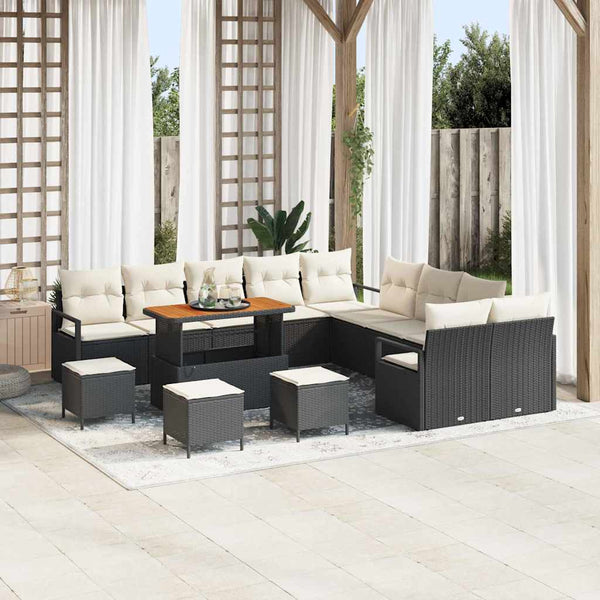 Tuin Sofa Set Met Kussen 13 Pcs Poly Riet