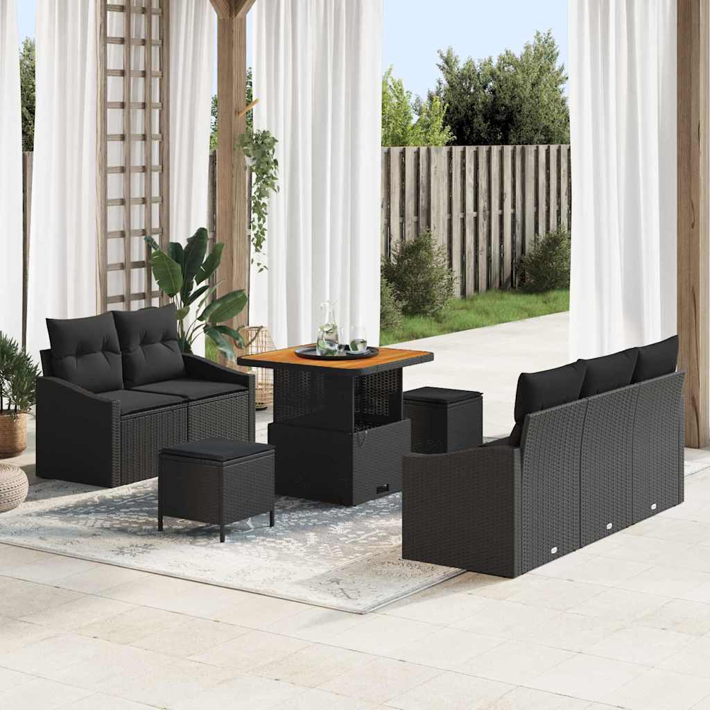 Tuin Sofa Set Met Kussen 8 Pcs Poly Riet