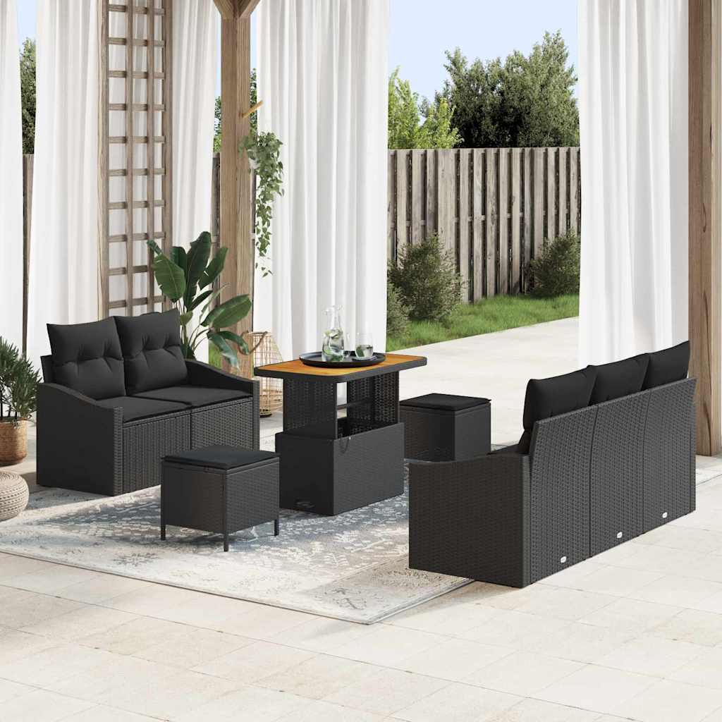 Tuin Sofa Set Met Kussen 8 Pcs Poly Riet