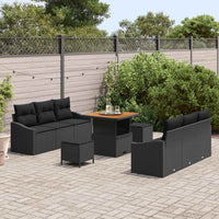 Tuin Sofa Set Met Kussen 9 Pcs Poly Riet