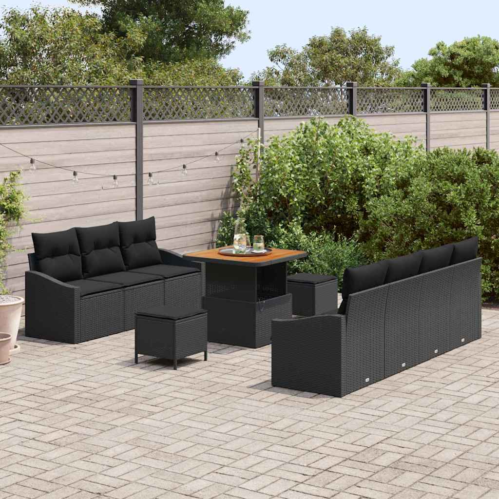 Tuin Sofa Set Met Kussen 10 Pcs Poly Riet