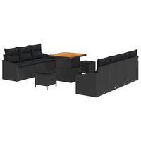 Tuin Sofa Set Met Kussen 10 Pcs Poly Riet