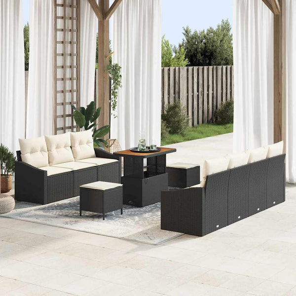 Tuin Sofa Set Met Kussen 10 Pcs Poly Riet